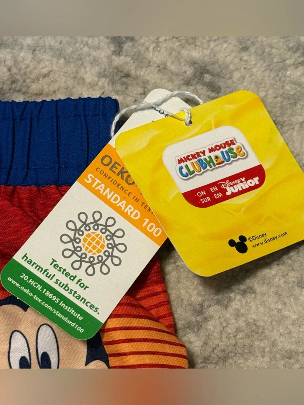 Mickey Mouse Baby Swim Trunks 12M NWT Disney Clubhouse UPF 50 Swim Shorts